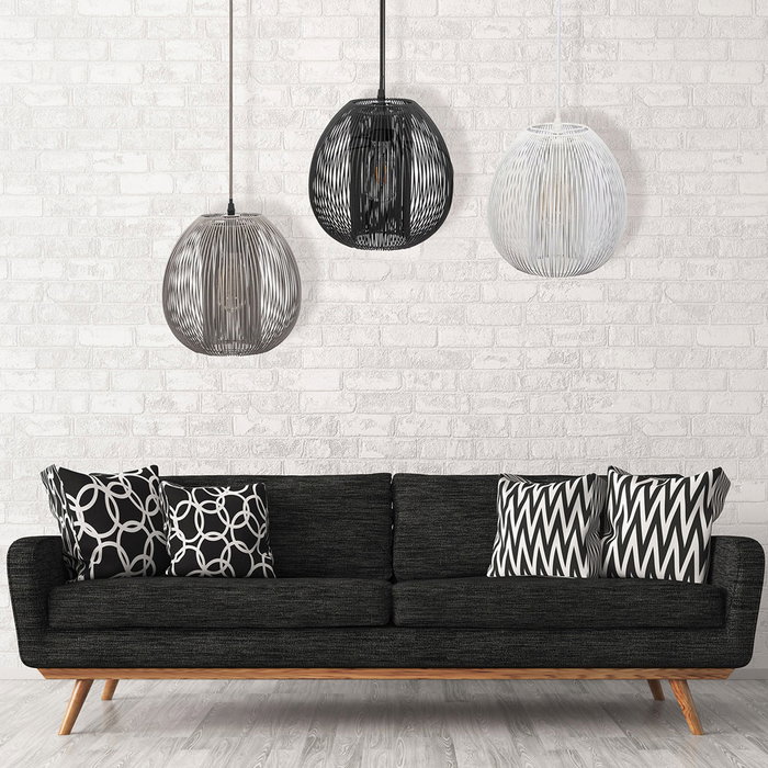 Home Deco Light Luminaire Lámpara Colgante Bola Negra Ø26 cm