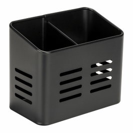 Wenko Cesta para cubiertos Baco negro mate