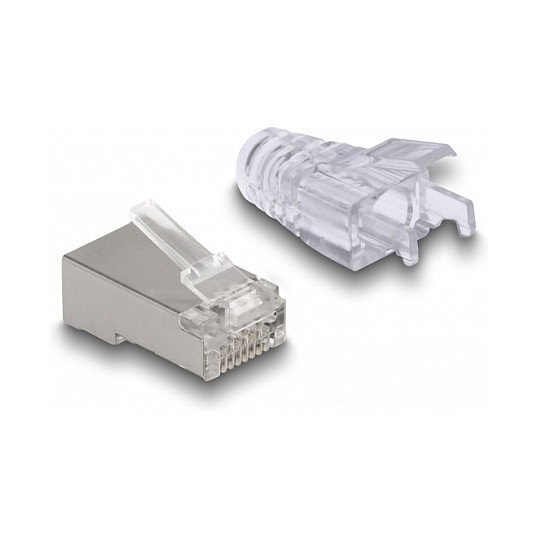 DeLOCK Juego de 50 Conectores Modulares RJ45 Cat.6 con Apertura Frontal y Protectores DeLOCK Juego de 50 Conectores Modulares RJ45 Cat.6 con Apertura Frontal y Protectores