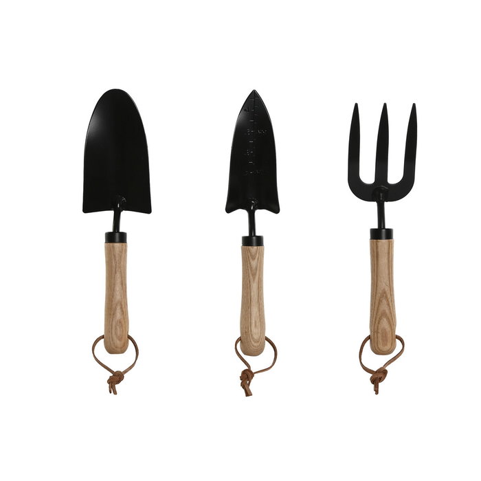 DKD Home Decor Set de 3 Utensilios de Acero Marrón