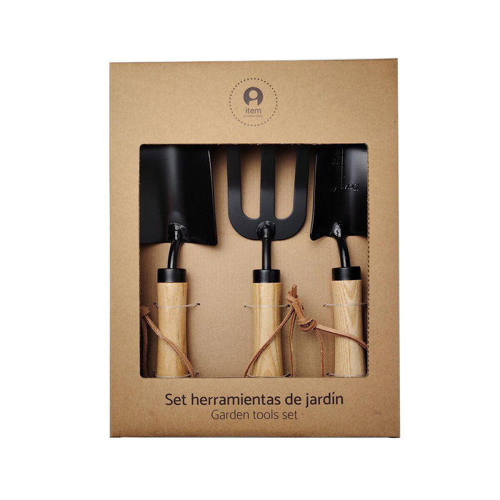 DKD Home Decor Set de 3 Utensilios de Acero Marrón