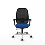 PIQUERAS Y CRESPO Silla de oficina Cilanco con mecanismo Sincro/Traslack Azul y Negro