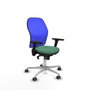 PIQUERAS Y CRESPO Silla de oficina Jorquera Verde esmeralda y Azul