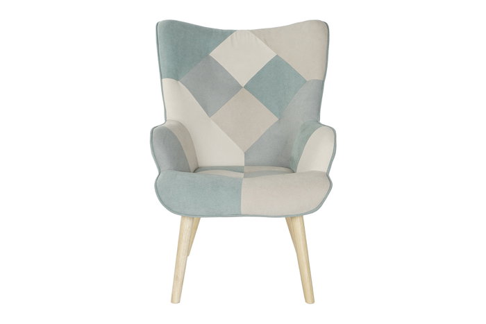 DKD Home Decor Set de 2 Sillones de Lino y Hevea/Rubberwood