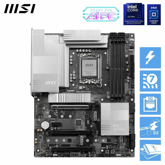 MSI PRO Z890-P WIFI, ATX, Intel Z890, LGA 1851, DDR5