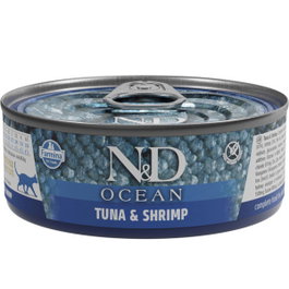 Nayeco N&D Cat Ocean Atún y Gambas Adulto 70g (Pack 24 unidades) inevitable
