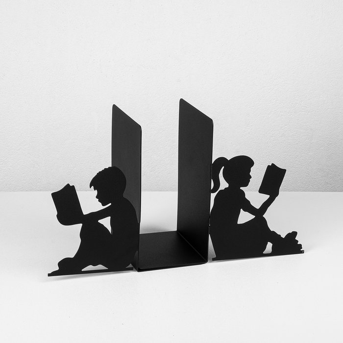 Aberto Design Sujetalibros 10 Negro, Metal, 1.2mm Grosor, 40.5x14x22cm