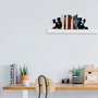 Aberto Design Sujetalibros 10 Negro, Metal, 1.2mm Grosor, 40.5x14x22cm