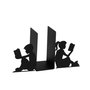 Aberto Design Sujetalibros 10 Negro, Metal, 1.2mm Grosor, 40.5x14x22cm