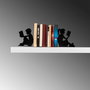 Aberto Design Sujetalibros 10 Negro, Metal, 1.2mm Grosor, 40.5x14x22cm