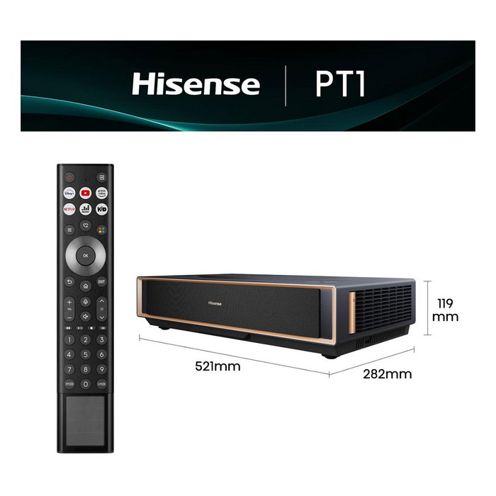 Hisense PT1 Proyector de alcance ultracorto UHD 4K Negro