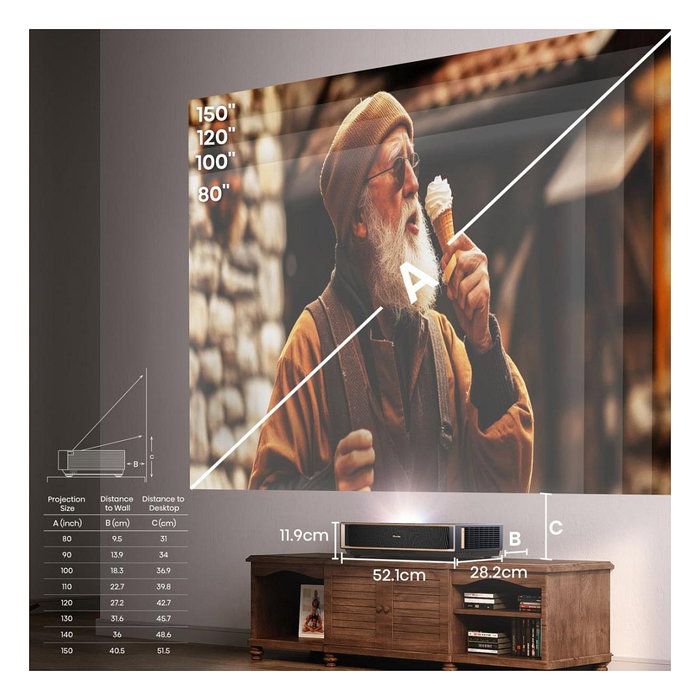 Hisense PT1 Proyector de alcance ultracorto UHD 4K Negro