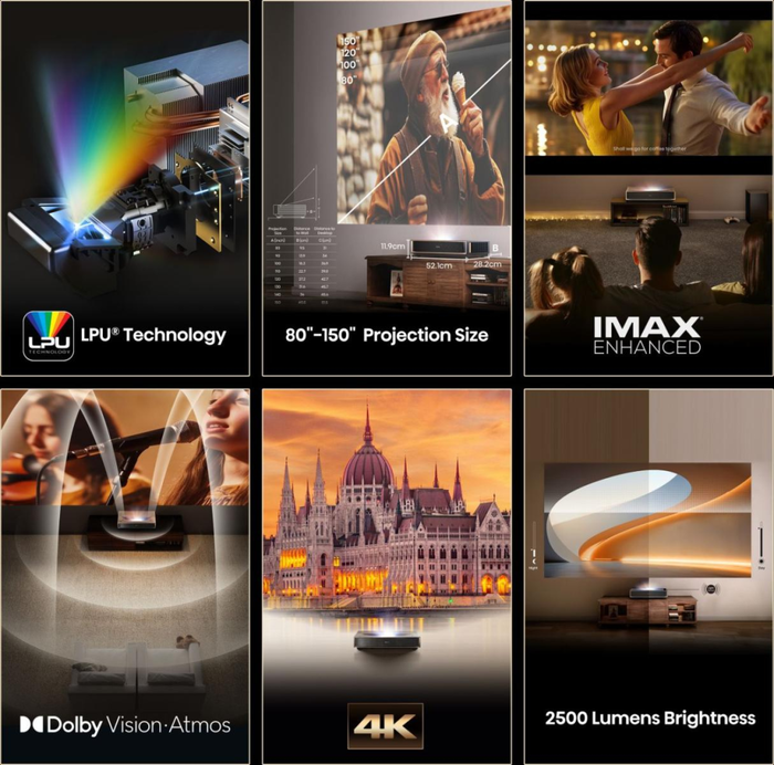 Hisense PT1 Proyector 3D 4K HDR10+ Dolby Vision Smart TV WiFi Bluetooth 3xHDMI 46W Hisense PT1 Proyector 3D 4K HDR10+ Dolby Vision Smart TV WiFi Bluetooth 3xHDMI 46W