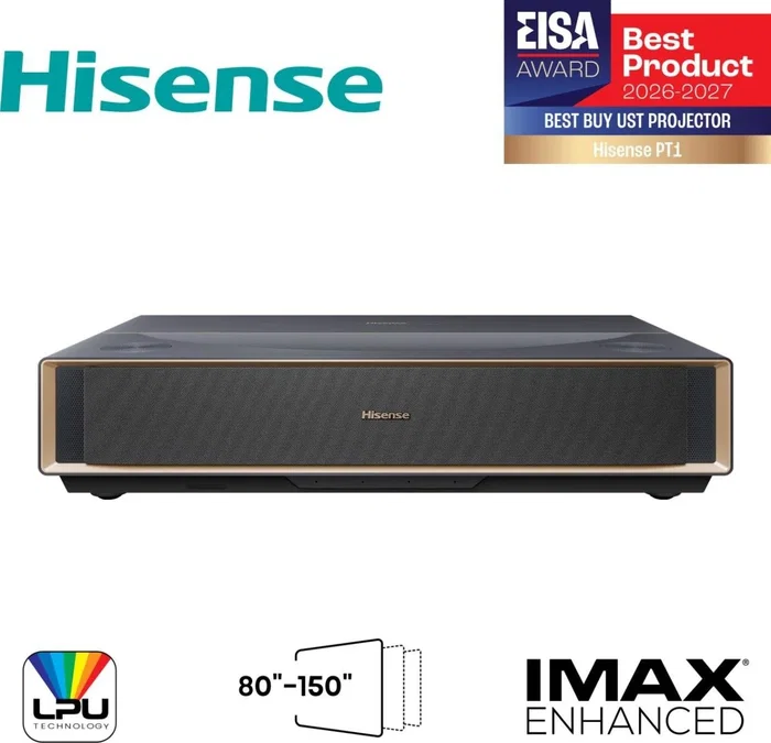 Hisense PT1 Proyector Láser UHD 4K de Alcance Ultracorto