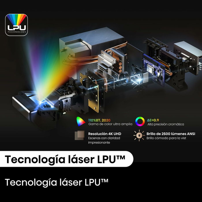 Hisense PT1 Proyector de alcance ultracorto UHD 4K Láser Negro Hisense PT1 Proyector de alcance ultracorto UHD 4K Láser Negro