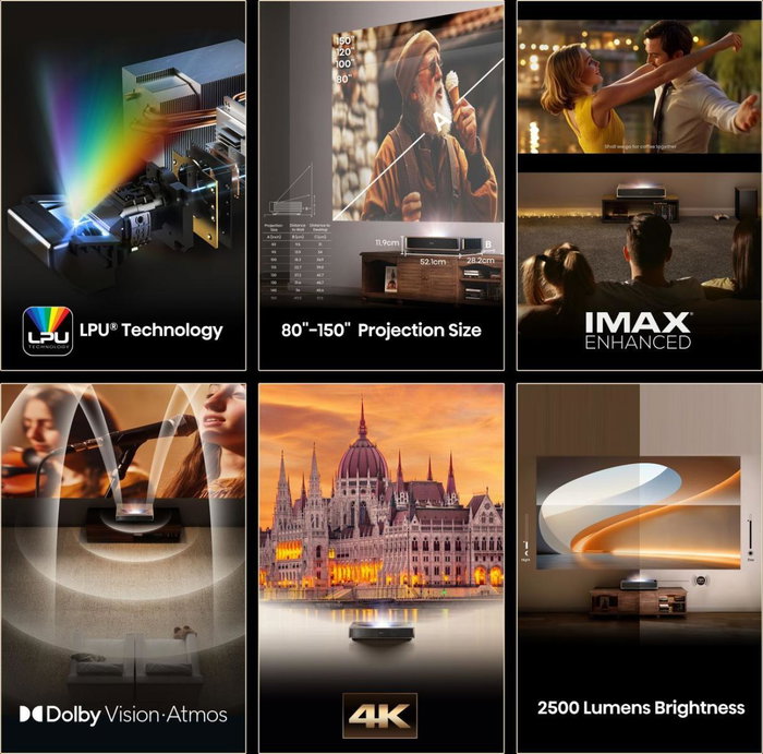 Hisense PT1 Proyector de alcance ultracorto UHD 4K Negro