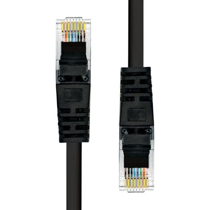 ProXtend Cable Ethernet CAT5e U/UTP CCA PVC 20m Negro - Cable de Red con Hilos de Aluminio Chapado en Cobre, AWG 26, Refuerzo de Tensión