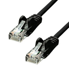 ProXtend Cable Ethernet CAT5e U/UTP CCA PVC 20m Negro - Cable de Red con Hilos de Aluminio Chapado en Cobre, AWG 26, Refuerzo de Tensión