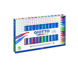 Rotulador Fibra Giotto Turbo Pro Doble Punta Estuche De 15