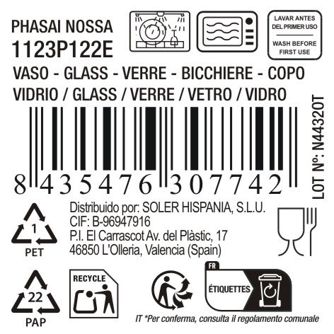 La Mediterranea Vaso Phasai Nossa 350ml