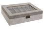 DKD Home Decor Joyero Tradicional Gris/Gris Oscuro 20 x 8 x 29.5 cm