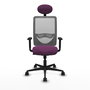 PIQUERAS Y CRESPO Silla de oficina Zulema con mecanismo Sincro, Morado y Gris