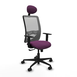 PIQUERAS Y CRESPO Silla de oficina Zulema con mecanismo Sincro, Morado y Gris