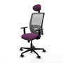 PIQUERAS Y CRESPO Silla de oficina Zulema con mecanismo Sincro, Morado y Gris