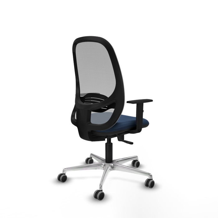 PIQUERAS Y CRESPO Silla de oficina Cilanco con mecanismo Sincro, Azul marino y Gris
