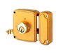 Ucem Cerradura de sobreponer 4125HB100D de mano derecha con acabado oro