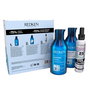 Redken - Extreme Set Champú, Acondicionador y Tratamiento Sin Aclarado para Cabello Maltratado con Tecnología Fortifying Complex - Kit 3 Piezas (300ml + 300ml + 150ml)