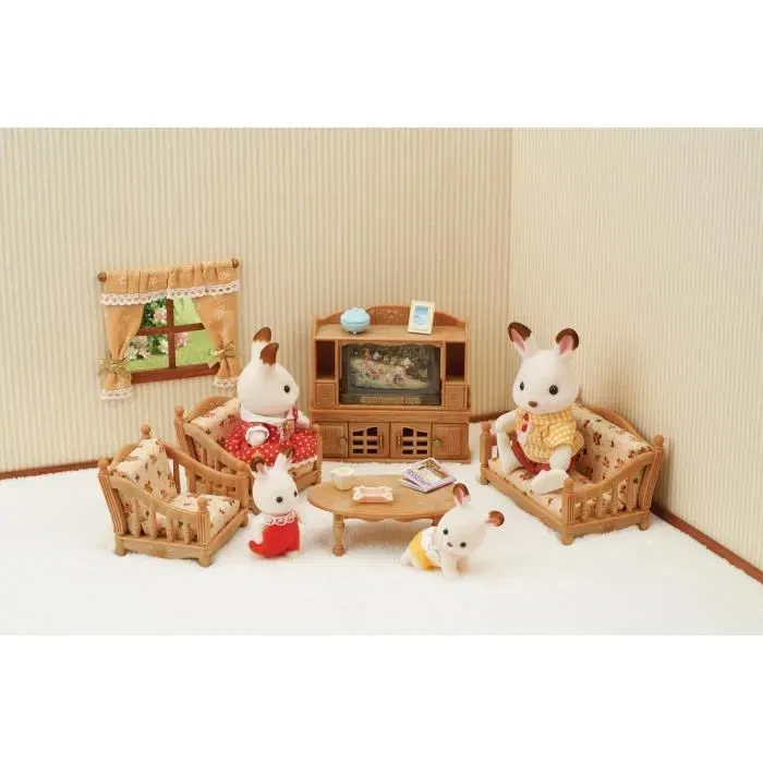 Sylvanian Families 5339 Habitación para Vivir Conjunto de Muebles con Todo lo Necesario para Amueblar