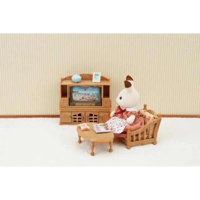 Sylvanian Families 5339 Habitación para Vivir Conjunto de Muebles con Todo lo Necesario para Amueblar