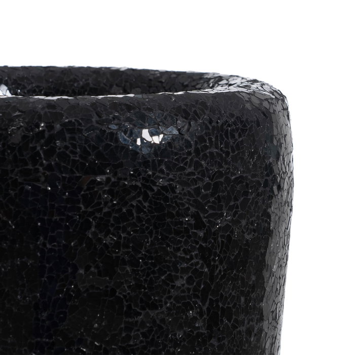 Jarrón Negro Fibra de Vidrio Decoración 25 X 25 X 82 cm