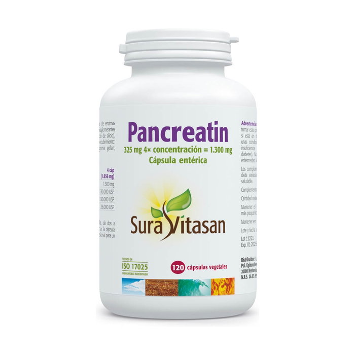 Sura Vitasan Pancreatin 1.300mg 120 cápsulas Sura Vitasan Pancreatin 1.300mg 120 cápsulas