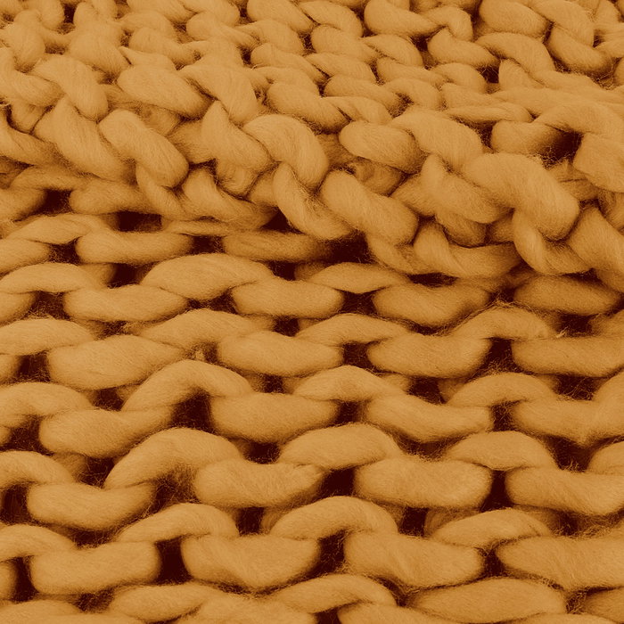 Home Deco Factory Manta De Punto Grueso Amarillo 150x120 cm