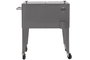 DKD Home Decor Nevera Acero PP 56 Litros Gris Oscuro