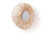 Giftdecor Espejo Oval con Cuerda 62 cm | Vidrio, Metal, Papel | Natural (Set de 4)