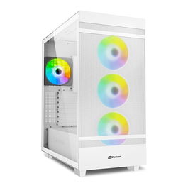 SHARKOON Midi C50 RGB White ATX Full Tower PC Blanco Vidrio Templado Iluminación RGB