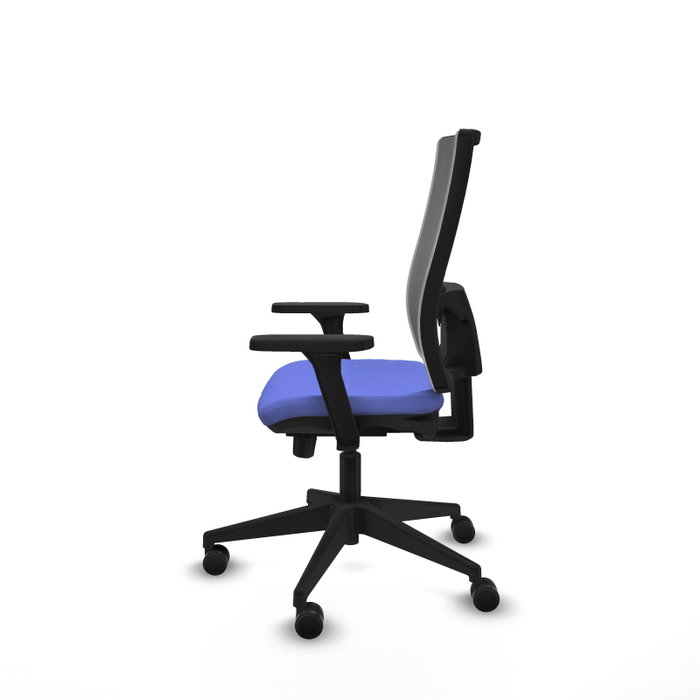 PIQUERAS Y CRESPO Silla de oficina Horna con mecanismo Sincro/Traslack, Azul claro y Gris