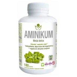 Bioserum Aminikum 180 Caps - Suplemento Detox con Chlorella, Espirulina, Vitaminas C, B, E, D, A, L-Glutation y Ácido Alfa Lipoico - 180 Cápsulas