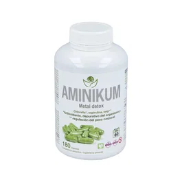 Bioserum Aminikum 180 Caps - Suplemento Detox con Chlorella, Espirulina, Vitaminas C, B, E, D, A, L-Glutation y Ácido Alfa Lipoico - 180 Cápsulas