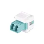 StarTech LC/LC Keystone Adaptador de Fibra Óptica Dúplex Blanco