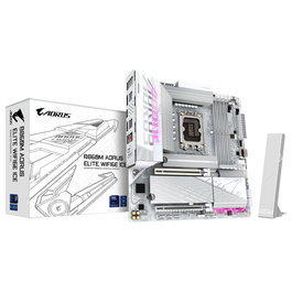 GIGABYTE Placa base B860M AORUS ELITE WF6E ICE Intel B860 LGA 1851 DDR5 Micro ATX