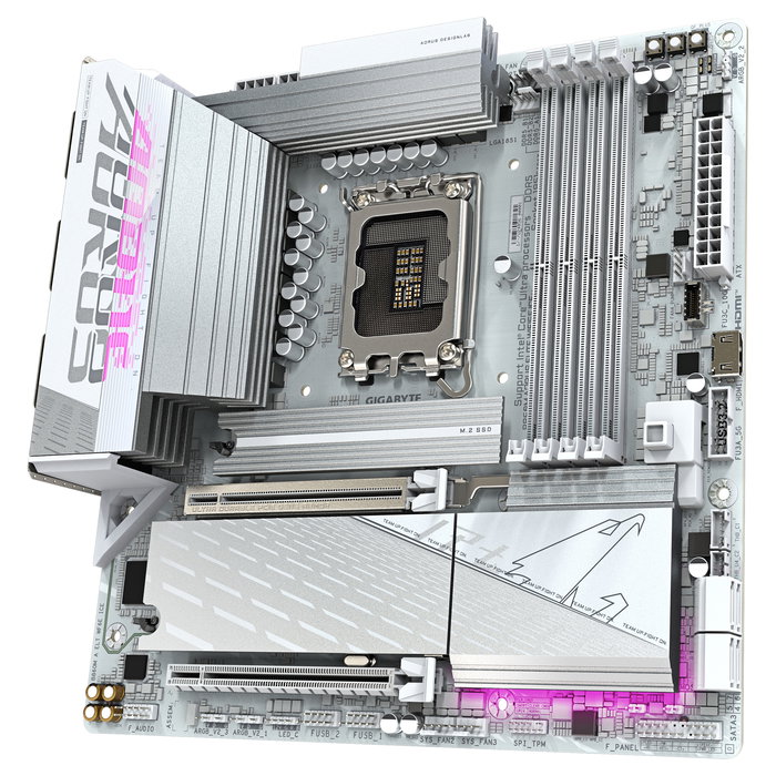 GIGABYTE Placa base B860M AORUS ELITE WF6E ICE Intel B860 LGA 1851 DDR5 Micro ATX
