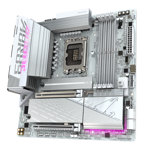 Gigabyte B860M AORUS ELITE WIFI6E ICE, Micro ATX, Intel B860, LGA 1851, DDR5