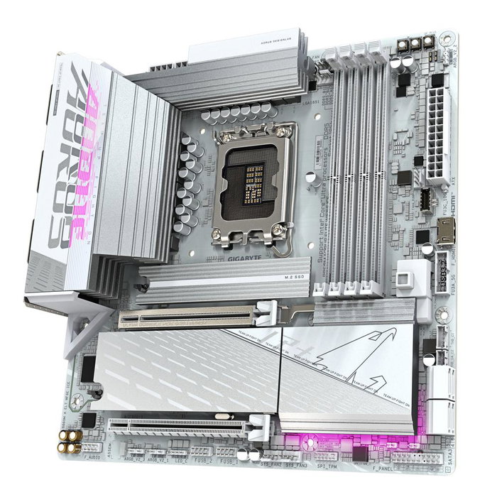 Gigabyte B860M AORUS ELITE WIFI6E ICE, Micro ATX, Intel B860, LGA 1851, DDR5