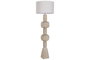 DKD Home Decor Lámpara de Pie Mango y Lino Marrón Claro