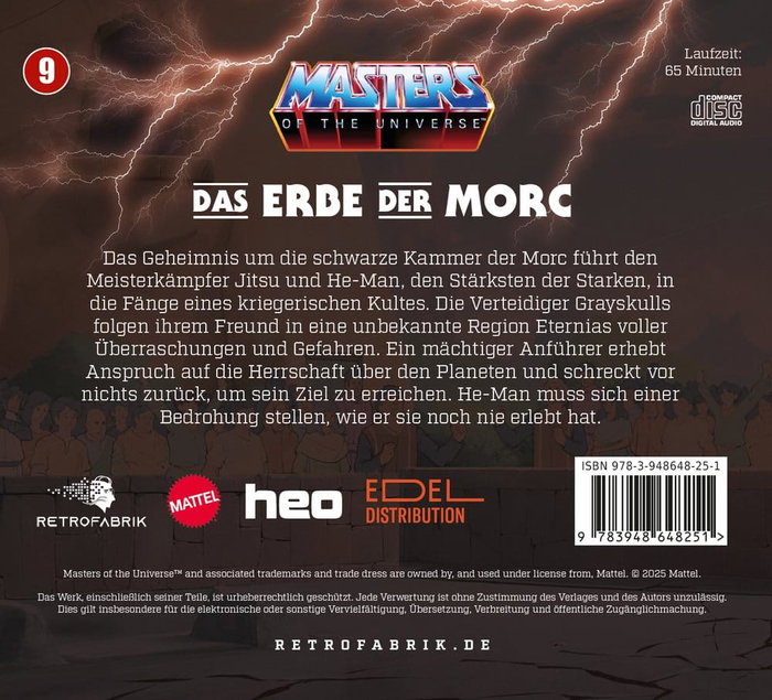Retrofabrik Masters of the Universe Juego Radiofónico CD Episodio 9: Das Erbe der Morc *Edición Alemán*