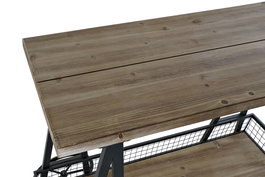 DKD Home Decor Consola Vintage Natural Negro 45 x 81 x 100 cm